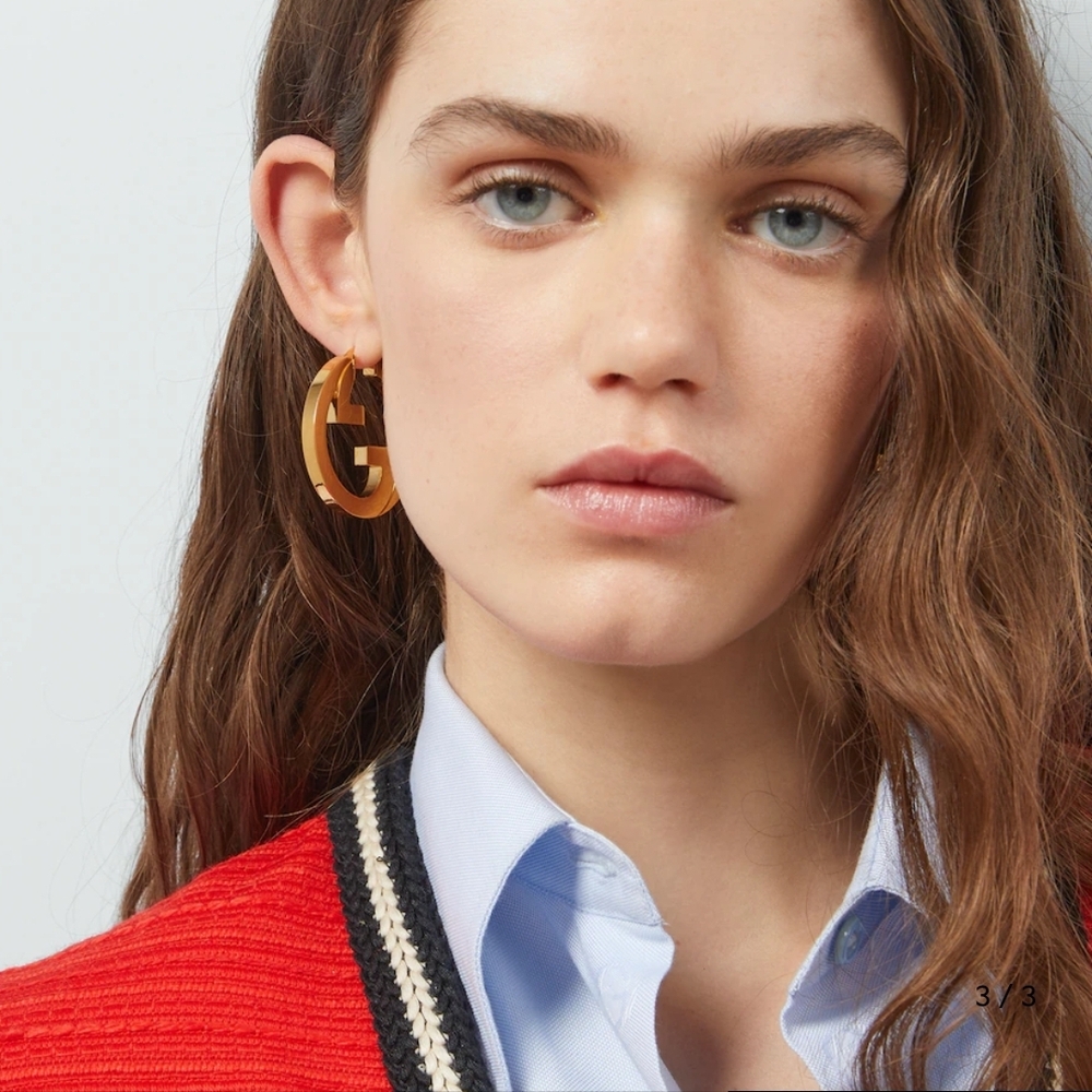 Gold Hoop GG  Earrings🔥💥😍🫦comes With Special Gift🎁